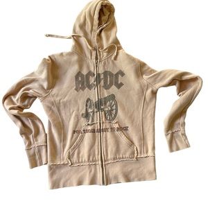 Vintage JUNK FOOD AC/DC Hoodie Front Zip, short, fitted
From LA’s store KITSON